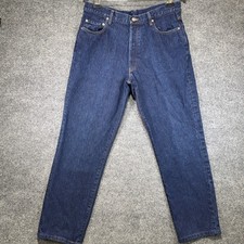 RRL Ralph Lauren Double RL Jeans Mens 32x30 Blue Indigo Button Fly Vintage picture