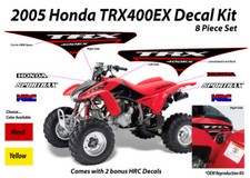 2005 HONDA TRX 400EX Decal Sticker OEM kit Red Yellow Plastic 400 ATV Quad picture
