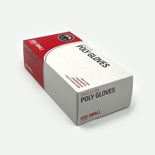Poly Gloves - Small - Single Use - 10,000 Gloves/Case - Food Grade Safe picture