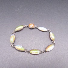 Art Deco Dragons Breath Glass Bracelet Vintage Delicate Antique N1233 picture