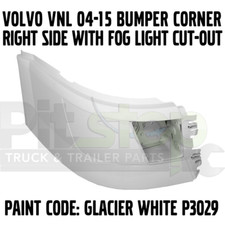 VOLVO VNL 04-15 BUMPER CORNER WITH FOGLIGHT PAINTED WHITE 82721512 RIGHT SIDE  picture
