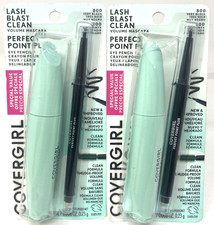(2) Covergirl Lash Blast Clean Mascara & Perfect Point Eye Pencil Sealed Black picture