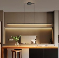 EDISLIVE Neculina 47.24 in. 16-Watt LED Black Tubed Island Pendant Light picture