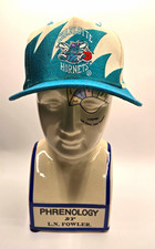 Vtg 90s Logo Athletic Charlotte Hornets NBA Snapback Cap White/Teal Licensed picture