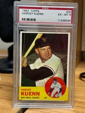 1963 Topps 30 Harvey Kuenn RARE PSA 6 EX-MT picture