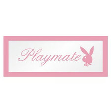 VERY RARE Playboy Bunny / Playmate Pink Glass Bar Pub Mirror OOP #PB1915 VINTAGE picture