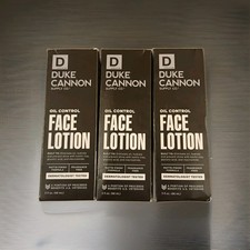 Lot of 3 - Duke Cannon Oil Control Face Lotion, 3 oz, Fragrance Free New in box. picture