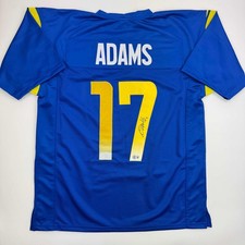 Autographed/Signed Davante Admas Los Angeles LA Blue Jersey Beckett BAS COA picture