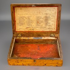 Antique Boericke & Tafel Civil War Era Medicine Wooden Case circa 1860 9x6x3” picture