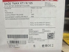 ABB SACE Tmax XT1N 125 Circuit Breaker 125A 3-Pole XT1N125 Made Italy picture