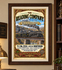 Reading Company T-1 No. 2124 Railroad Poster Vintage Style 11x17 picture
