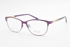 NEW ELLE EL13418 PU PURPLE GOLD AUTHENTIC EYEGLASSES 53-14 picture