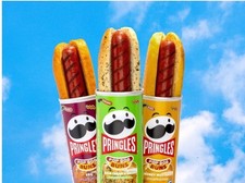 Pringles Three-Pack + FREE Pringles Pop Hot Dog Buns In HAND picture