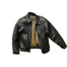 textured leather bomber jacket from Wilsons Thinsulate Insulated Size M picture