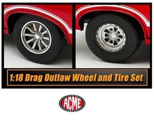 New Acme 1:18 Scale Drag Outlaw Wheel & Tire Set A1805631W picture