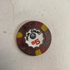 MGM Grand Casino Chip - $5 1970s Vintage rare obsolete Las Vegas picture