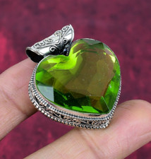Dazzling Peridot Gemstone Handmade 925 Sterling Silver Designer Jewelry Pendant picture