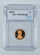 1982-S Lincoln Memorial Cent PR70 DCAM ICG picture