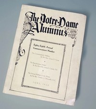 Vntg Original 1932 NOTRE DAME UNIVERSITY COMMENCEMENT PROGRAM Alumnus Rare picture