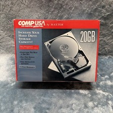 VINTAGE COLLECTIBLE Comp USA Maxtor 20 GB 3.5 Inch EIDE Hard Drive NEW SEALED picture