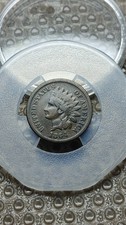 1864 L on Ribbon Pointed Bust Indian Head Cent Penny Nice VG+ D782 picture
