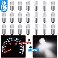 20x Super White BA9S LED Interior Instrument Panel Dash Map Light Bulb 1815 1895 picture