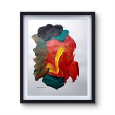 Aleph Original 14x11 Unique Abstract Expressionism Wall Art Gallery Paper picture