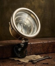 Vintage 1912 1913 Cadillac Gray & Davis Brass Cow Horn Cowhead Side Lamp picture