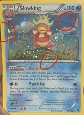 3 HD GALAXY SWIRL 🌀 Slowking 21/122 BREAKpoint Promo Cosmos Holo BLEED ERROR✨ picture