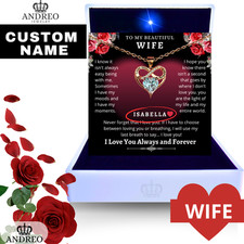 18k Infinity CUSTOM Anniversary Birthday Gift Necklace Jewelry Wife Gifts ANDREO picture