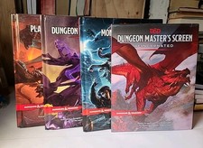 Dungeons & Dragons 5e Core Books Lot VG+ PHB DMG MM + NEW DM Screen picture