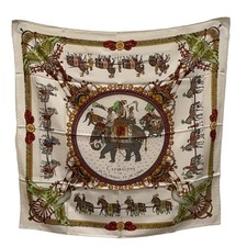Rare HERMÈS Caparacons de la France et de l'Inde Silk Square Scarf with Box picture