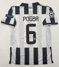 2014/15 Juventus Home Retro Jersey Pogba #6 Vintage Iconic Collar Black & White picture