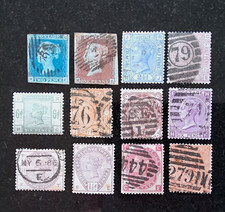 GB QV X12 SELECTION OF STAMPS, 10  USED,  2  UNUSED. picture