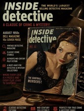 VTG Magazine Inside Detective Aug 1950 Iconic Advertising Goofball Murders Fair picture