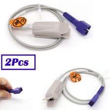 2Pcs Adult Finger Clip SpO2 Sensor Probe Compatible with NELLCOR WeIch Allyh 1m picture
