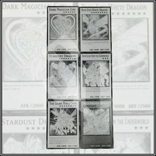 YuGiOh BLUE-EYES WHITE DRAGON, DARK MAGICIAN GIRL 6 OVERSIZED GIANT CARDS🔥 picture