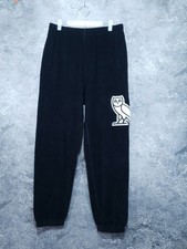 OVO Terry Cloth Big Logo Sweatpant Black Hombre SS21 Mens Size L picture