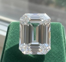 45 Ct AGL Certified Natural Flawless White Sapphire Emerald Cut Loose Gemstone picture
