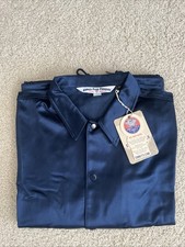 $160 Ebbets Field Flannels Blank Navy Satin Windbreaker Size Large L picture