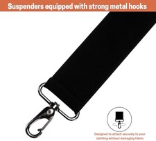 2'' Wide Elastic Suspenders for Men, Heavy Duty Work suspenders, Y-Back Suspende picture