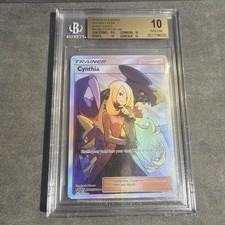 2019 Pokemon Sun & Moon Hidden Fates #SV82 Cynthia UR BGS 10 PRISTINE picture