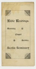 Scotia Seminary 1900 Black Baptist College Bible Readings Civil Rights Concord picture