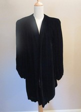 Vintage 1940s Black Velvet Swing Coat Union Label sz M/L picture