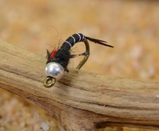 1 Doz Tungsten Bead Head Higa SOS Mayfly Nymph Flies - Mustad Signature Hooks picture