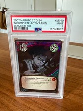 2007 Naruto Gaara of the Desert - Incomplete Activation Diamond Foil PSA 9 POP 1 picture