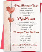First Mother'S Day Card for Wife, First Mother'S Day Card Gift for Wife from Hus picture