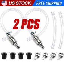 2PCS Brake Bleeder Hose, One Way Check Valve Tube Bleeding Tool Kit Silver US picture