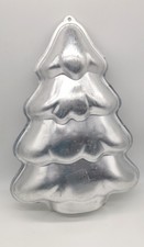 Vintage 1986 Wilton Christmas Tree Cake Pan 2105-9410 Aluminum 14 Inch picture