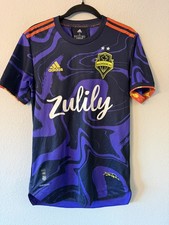 Adidas Seattle Sounders FC 21/22 Away Soccer Jimi Hendrix Jersey Men's S GI6451 picture